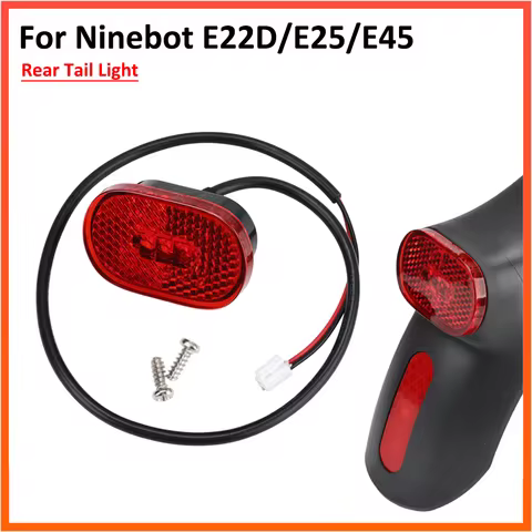 Rear Tail Light For Ninebot E25 E45 E22D Electric Scooter Fender Safety Warning Light Waterproof Bra