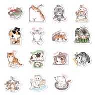 46pcs Cute Cartoon Kitten Sticker Elf Eccentric and Lively Cat，Cute  animal sticker material，Stationery Decoration Stickers Suitable  For Photo Albums Diaries Cups Laptops Mobile Phones Scrapbooks