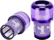 2 Pack V12 Filter Replacements for Dyson V12 Slim Vacuum Filter, Absolute Vacuum Cleaner Filter for Dyson V12 Detect Slim Vacuum, V12 Detect Slim Filter Replacement Compare to Part 971517-01 (Purple)