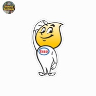 Esso Oil sticker, vintage logo, automotive brand sticker