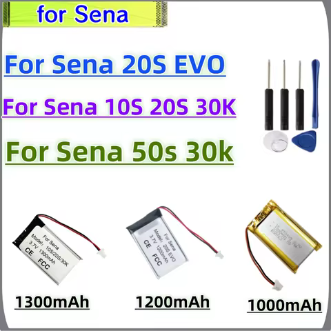 Rechargeable Battery For Sena 20S EVO 1200mAh 10S 20S 30K 1300mAh 50s 30k 1000mAh Batteria Wireless 