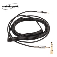 HiFi Coiled Cable, with 6.35 Adaptor Stretchable Earphone Replacement Cable, 3.5mm To 2.5mm Stereo S