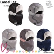 LANSELL Earflap Hats, Windproof Plush Bomber Cap, Winter Soft Thickening Russian Ear Protectors Hats