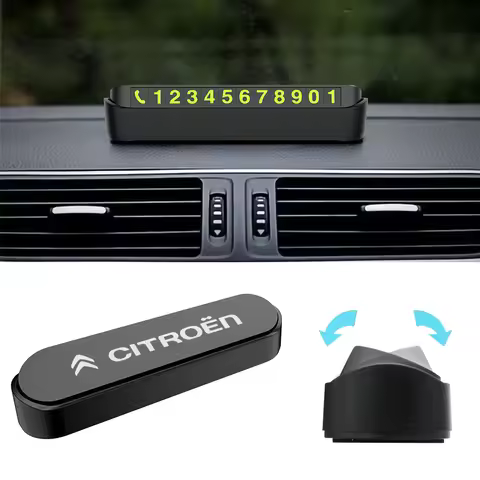 Car Styling Temporary Parking Phone Number Card Plate For Citroen DS C4 C3 X7 C5 C3 DE Jumpy Sega Be