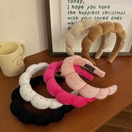 1pc Headband Colorful Cloud Sponge Hair Band Sleep Remove Makeup Headband Skincare Headband