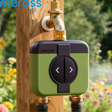 Meross MST200 Smart Sprinkler Timer EU/US/AU Version 2 Zones Brass IP66 Weather Skip Work with Alexa