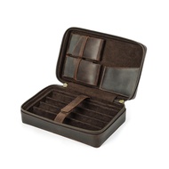 Contacts Family Genuine Leather Cigar Travel Case Holder Men With Lighter Cutter Pocket Humidor Box