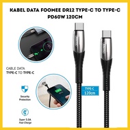 Kabel Data Foomee DR12 Type-C To Type-C PD60W 120Cm QC 3.0 Fast Charge - GP MALL
