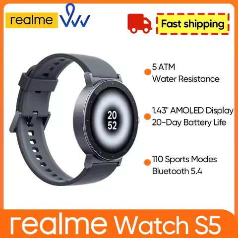 realme Watch S5 Smart Watch 1.43" AMOLED Display 5ATM Smart Watch