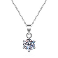 3ct Real Moissanite Women Diamond Necklace Classic 6 Claw Necklace 100% S925 Sterling Silver Necklac