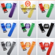 [VENUS WATCHES]DW5610/G5600 MULTI COLOR CRYSTAL CLEAR BAND AND BEZEL BNB/JAM TALI /CASIO/JELLY