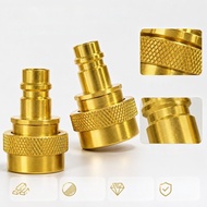 【9】R-1234yf to R-1234yf AC Adapter High Low Pressure Brass Quick Coupler Kit