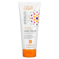 Andalou Naturals, A Path of Light, Shea Butter + Cocoa Butter Hand Cream, Clementine, 3.4 fl oz (100 ml)