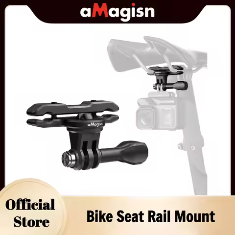 aMagisn Bike Seat Rail Mount Bicycle Saddle Mount for Gopro Hero DJI Action NANO Insta360 AcePro X5 