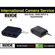 RODE SC6 DUAL TRRS INPUT & HEADPHONE OUTPUT FOR SMARTPHONES