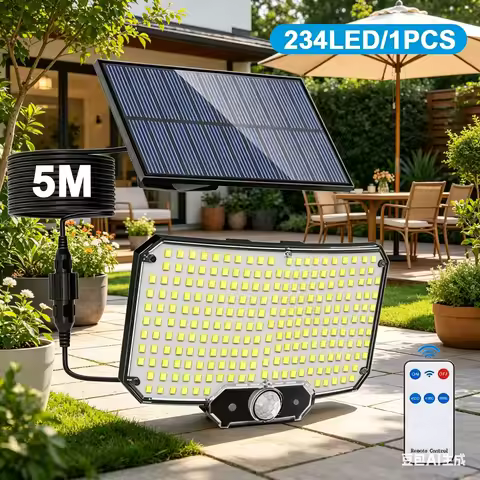 LED Solar Security Lights Motion Sensor Outdoor 234/280/226LED Flood Light IP65 Waterproof Split Wal