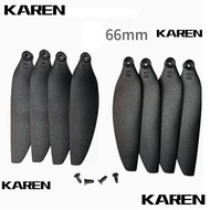 KAREN1 Remote Control Drone Parts, 58mm/66mm Plastic Folding Propeller Blades, Universal Black Quadc