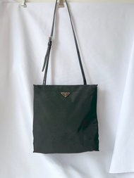 Prada shoulder bag 黑色側肩包 配加金屬鏈 日本中古vintage