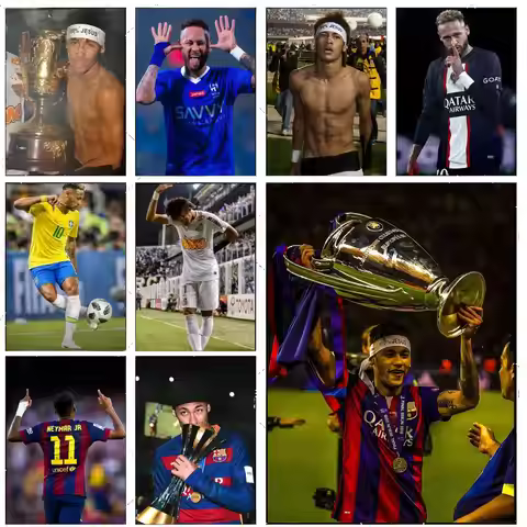 Football Legend N-Neymar Jr Poster Premium Decor Art & Gift for Household Lounge Home Ornaments