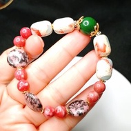 金銀財寶Jinyincaibao 14k金壽山石薔薇輝手串