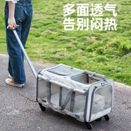 H-Y/ Cat Bag Trolley Case Pet Large Capacity Hatchback Portable Breathable Small and Medium-Sized Dogs Cage AliExpress F