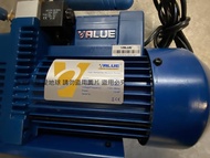 二手VALUE 1/2HP 單段真空幫浦 真空泵 V-I160SV(上電可以運轉功能未測當銷帳零件品