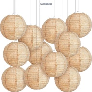 NARCISSUS13A0E Paper Lantern, Theme Design Linen Material Linen Lantern,  Paper Material 8inch Size 