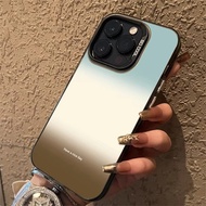 Gradient Color Matte Silver IMD Phone Case For Samsung Galaxy S25 Ultra S25 Plus S24 FE A06 A16 A26 