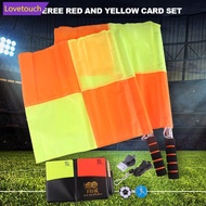 LOVETOUCH Football Referee Card Game Referee Patrol Flag Red And Yellow Card With Pencil Football Wa