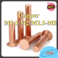 Copper countersunk head rivets GB869 percussion type flat head flat cone head solid rivets Copper d 