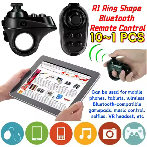 10~1PCS R1 Ring Shape Bluetooth-compatible VR Remote Controller Wireless Gamepad Compatible for iPho