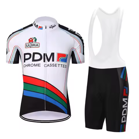 2022 Team PDM Cycling Jersey 9D Bike Bib Shorts Set Ropa Ciclismo MenS MTB Quick Dry Summer France B