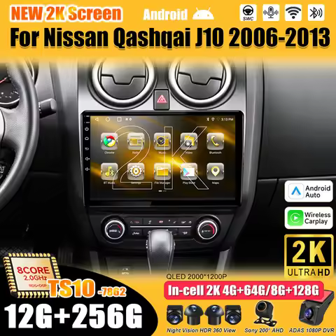 Android 16 For Nissan Qashqai J10 2006-2013 Car Radio Stereo Head Unit Multimedia Video Player GPS N