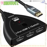 SHOUOUI HDMI-Compatible Switch HDTV Projector Splitter Pigtail Cable 8K 60Hz 4K 120Hz