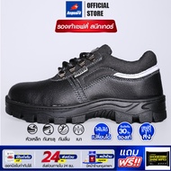[มีหน้าร้าน] รองเท้าเซฟตี้ หัวเหล็ก LEO พื้นเหล็ก รองเท้า safety shoes ใส่ทำงาน กันลื่น ทนทาน แถบสะท