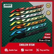 Nsa 2PCS R15M EMBLEM LOGO R15 NOT R15M STICKER R15M ACCESSORIES YAMAHA R15M EMBLEM VARIATION YA