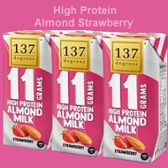 137 Degree 11 Grams High Protein Almond Strawberry Milk 3 x 180ml