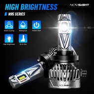 Novsight N95 ความสว่างสูง series N95 ไฟหน้ารถ LED H4 H7 H11 9005 9006 130W 30000LM 6500K Plug and Pl