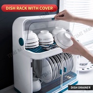 Dish Rack With Cover / Dish Drainer /Kitchen Organizer / Drain Rack Storage