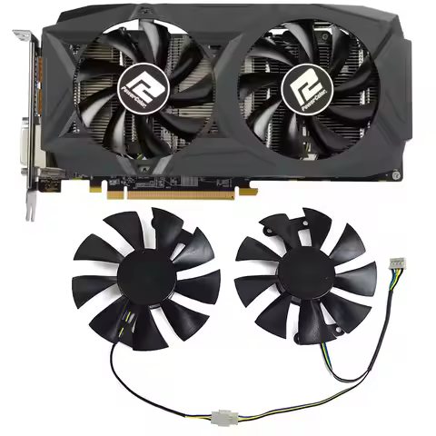 NEW DIY 85MM AX RX 580 480 470 GPU Cooling Fan，For PowerColor Red Dragon Radeon RX 580、RX 480、RX 470