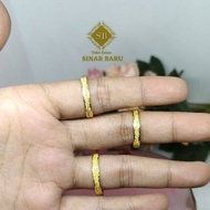 Cincin Emas 24 Karat Model Pasir 3 gram