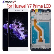 For Y7 2017 LCD Display Touch Screen Y7 Prime 2017 Display With Frame TRT-L21 LX1 LX2 LX3 Replacement Enjoy 7 Plus LCD