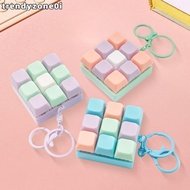TRENDYZONE0I Keyboard Games Keychain, DIY Button Keycap Christmas Gifts 4 Keyboard Key Toy, Stress R