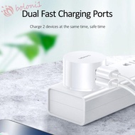 [READY STOCK] Dual Usb Round Charger EU Portable Dual USB Mini Adapter Travel Charger Mobile Phone A