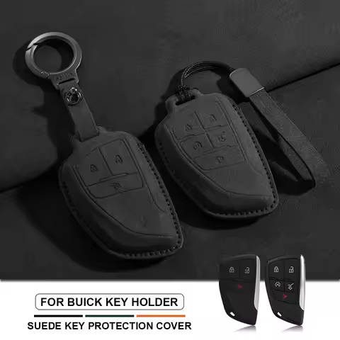3/4/5 Button Suede Leather Car Key Cover Case For Chevrolet Tahoe Suburban GMC Yukon For Buick ENVIS