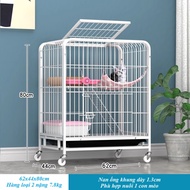 [To và Nặng ]Chuồng Mèo Nan Ống 3 Tầng 4 Tầng Có Bánh Xe Size Lớn Có Cầu Thang Lồng Mèo Size Đại Nhi
