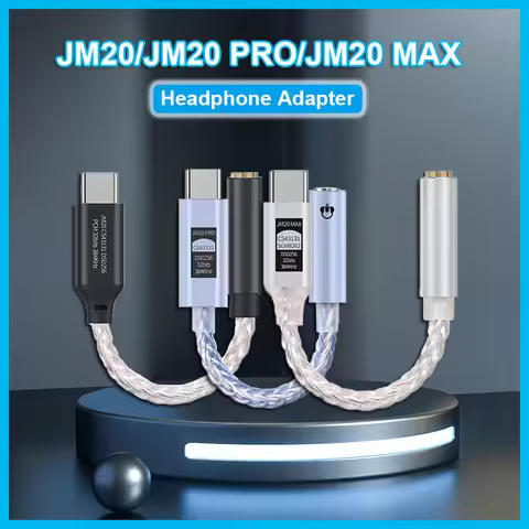 JCALLY JM20/JM20 PRO/JM20 MAX HiFi Audio Converter DAC Chip Type-C to 3.5mm Headphone Amplifier Audi
