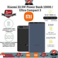 [SG Ready Stock] XIAOMI Xiaomi 22.5W Power Bank 10000 / Ultra Compact 3 22.5W 10000mAh USB Type C Fa