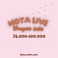 SHOPEE LIVE NOTE 76K-100K