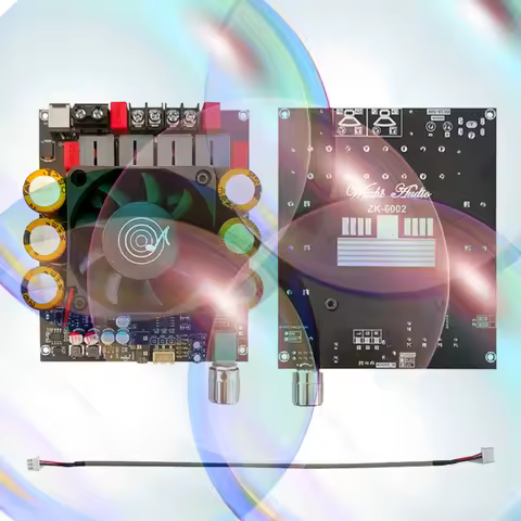 ZK-6002 Digital Amplifier 2.0-channel 600W x 2 Hi-Fi Stereo Audio Amplifier TPA3255 Home Power Ampli